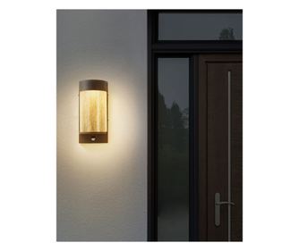 Aplică cu LED de exterior PHEPPIE Cu senzor de mișcare Negru