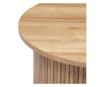 Masa de cafea Atmosphera Createur d'interieur Colva, rotunda 60x45 cm, MDF bej, baza canelata