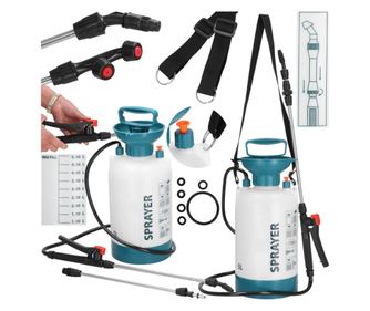 Pompa de stropit manual 5L cu lance reglabila 63 cm, 2 duze si curea de umar