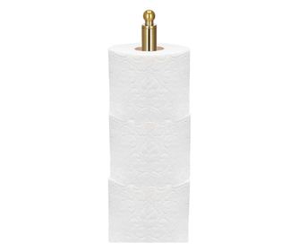 Stojalo za toaletni papir, palični tip, 52 cm, sijajno zlato
