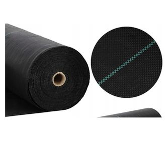 Агротекстил за мулчиране и контрол на плевели, UV филтър, 100 x 1.6 метра, 90 г/м², черен