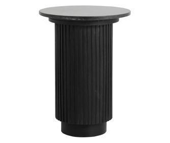 Pomoćni stolić Erie mramor crni i crni 40 cm