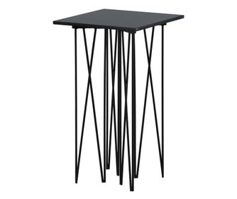 Bočni stolić Stone mramor crni i crni 40 cm