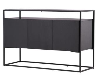 Kingsport fekete tálalószekrény, 120 cm