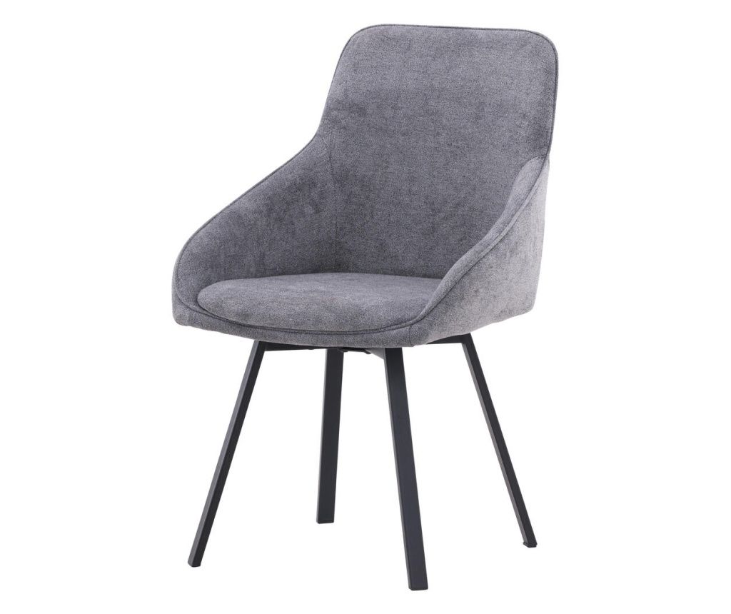 Dining Room Chair Rosie Grey & Black 55 cm