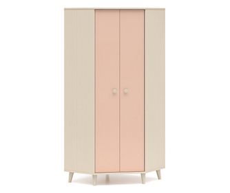 Mevel rózsaszín és bézs színű gyermekszekrény, 80 cm