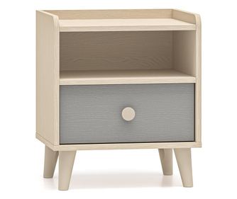 Éjjeliszekrény Mevel szürke és bézs 45 cm