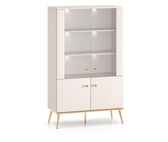 Vitrina Showcase Selgin bež & zlatna 92 cm