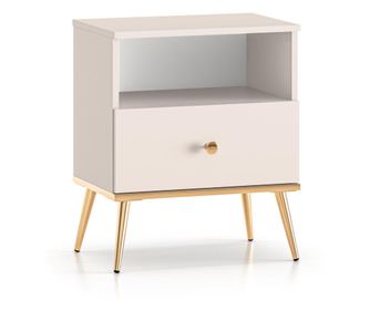 Éjjeliszekrény Selgin Bézs és Arany 50 cm