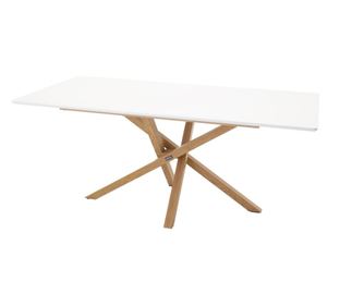 Piazza étkezőasztal, fehér és tölgy, 90 cm