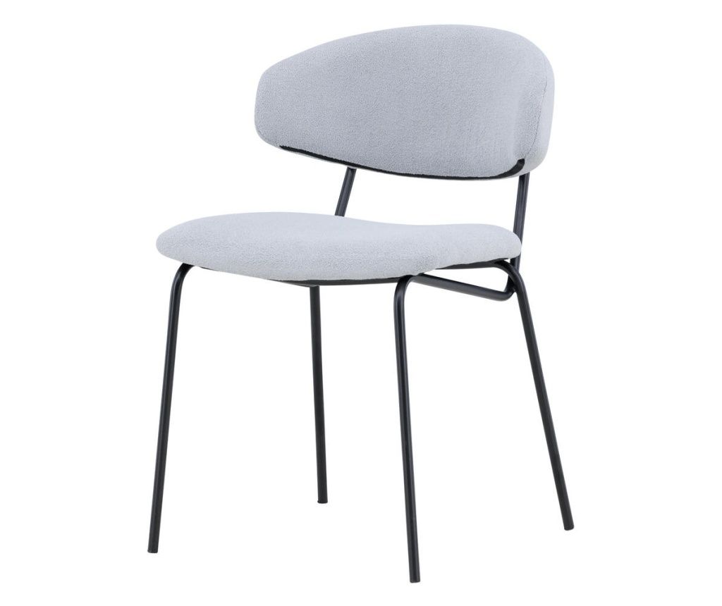 Scaun de sufragerie Chico Gri și Negru 50 cm