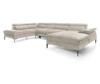 Ъглов диван Blues Creme & Black 353 см