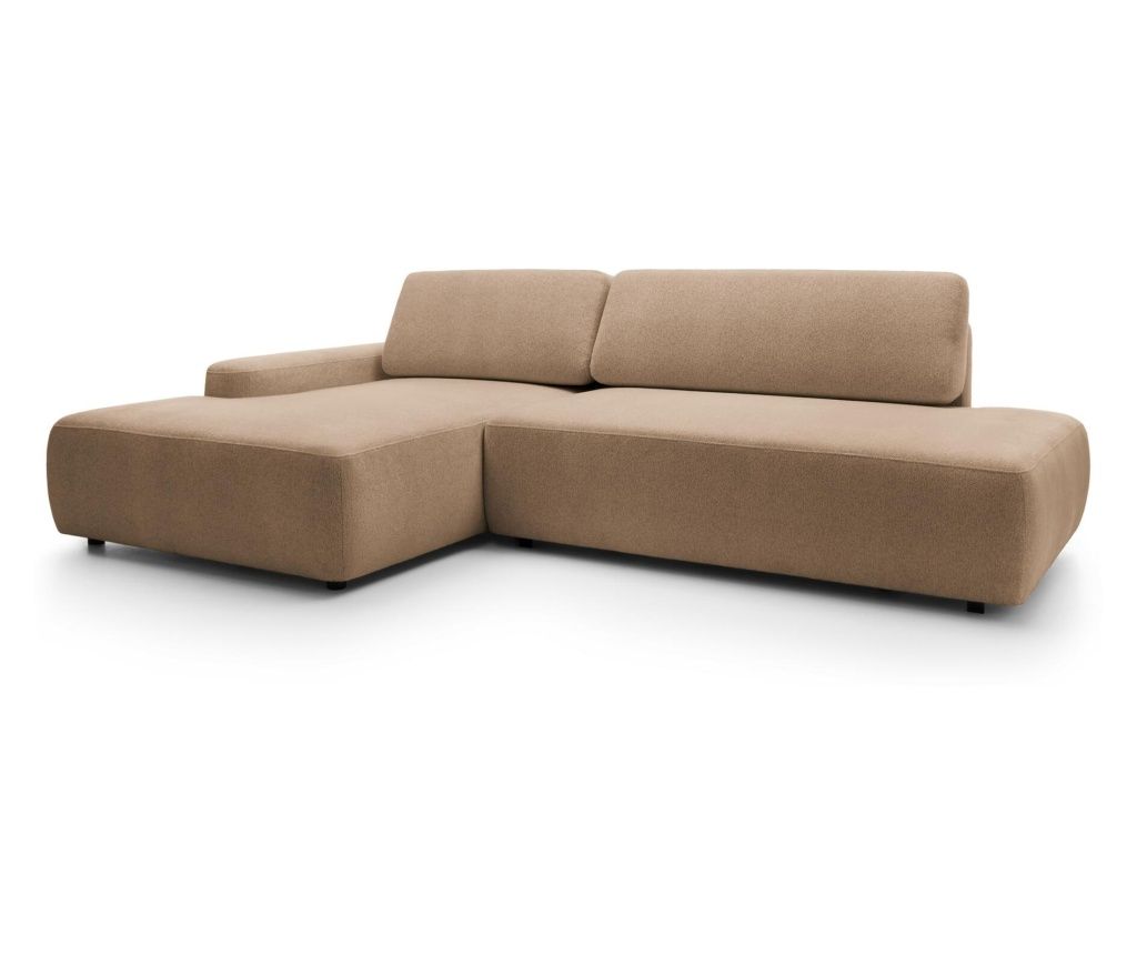 Corner Sofa Bouli Sand Brown & Black 276 cm
