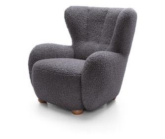 Ciro fotel, szürke és barna, 88 cm