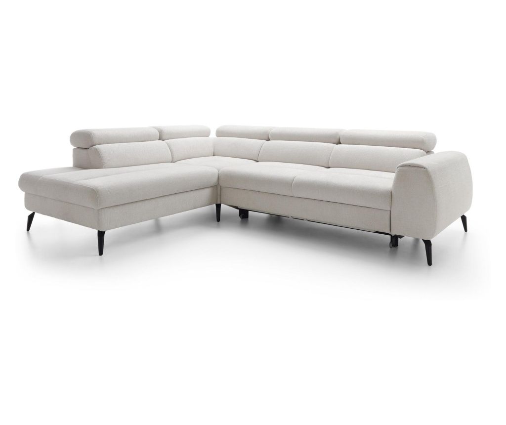 Kutna garnitura Jazz krem bijela i crna 271 cm