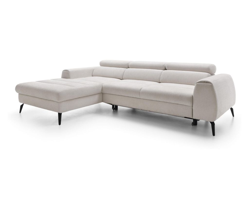 Kutna garnitura Jazz krem bijela i crna 270 cm