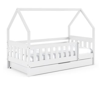 Детско легло къща Lena бяло 80X160 см