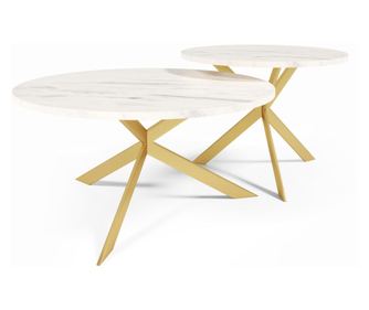 Dohányzóasztal Libre Fehér és Szürke 75 cm