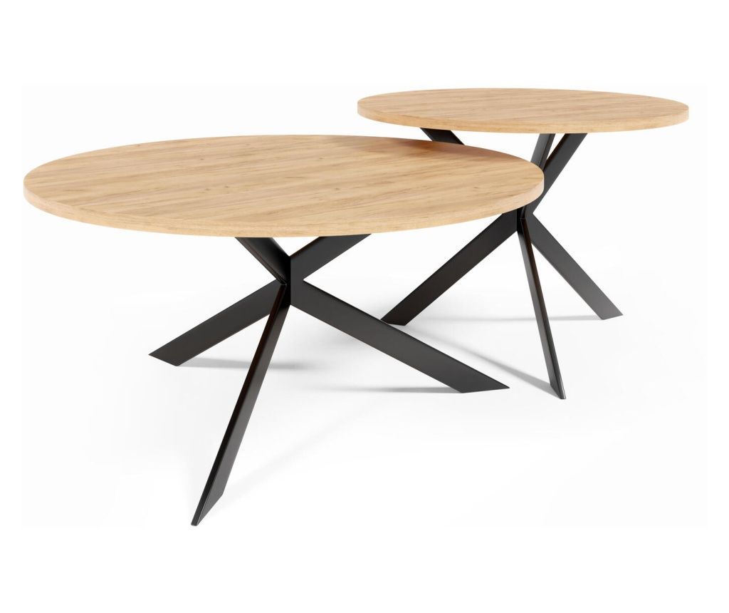 Klubska mizica Libre naravni les 75 cm