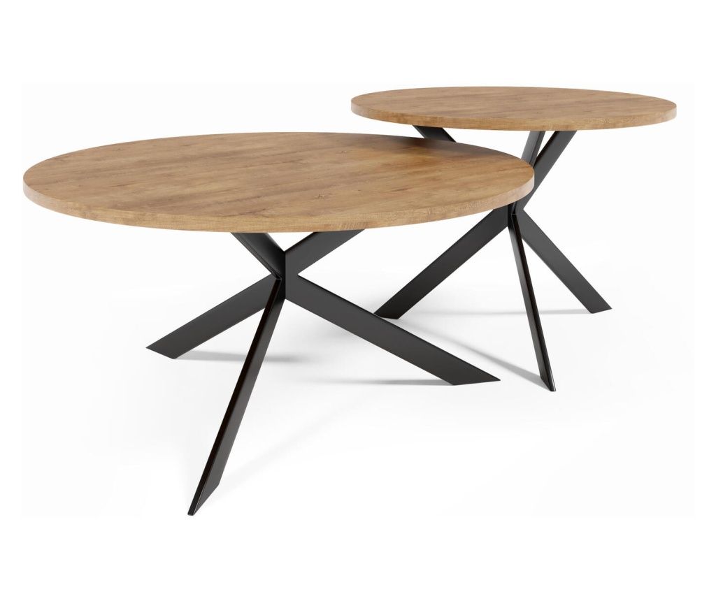 Klubska mizica Libre naravni les 75 cm