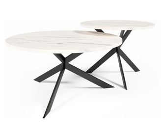 Dohányzóasztal Libre Fehér és Szürke 75 cm