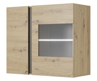 Úzká béžová vitrína Arcade 97 cm