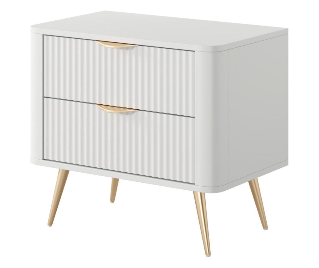 Night Stand Lante White & Gold 63 cm