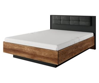 Okvir postelje Milton rjave in črne barve 160X200 cm