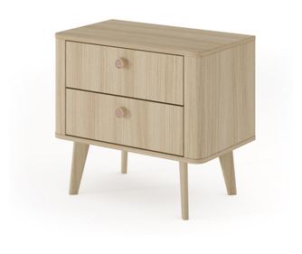 Éjjeliszekrény Viki bézs és tölgy 63 cm