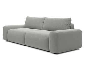 Sofa Loop világosszürke és fekete 257 cm