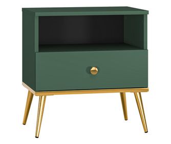 Nočna omarica Fort zelena in zlata 50 cm