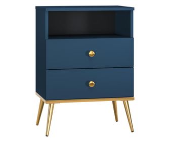 Éjjeliszekrény Marine kék és arany 50 cm