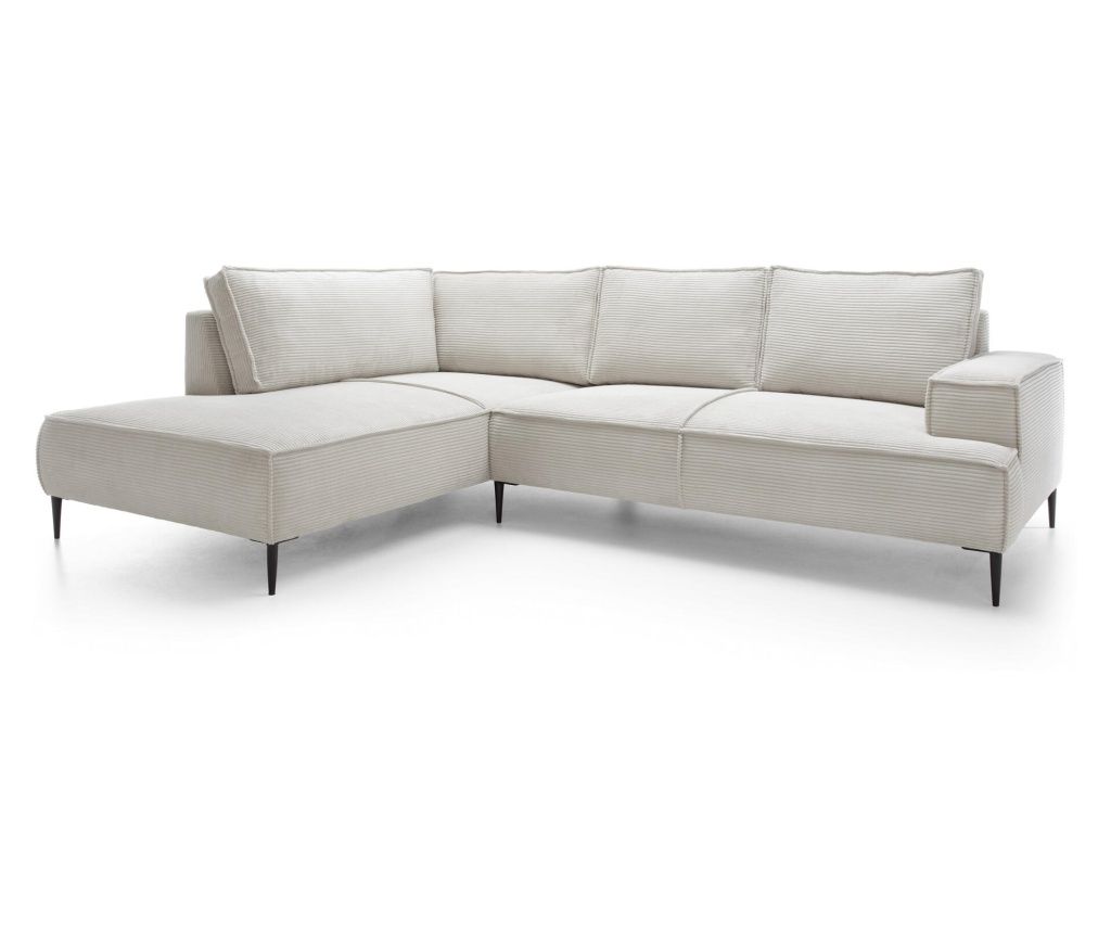 Kutna garnitura Olmo krem bijela i crna 275 cm