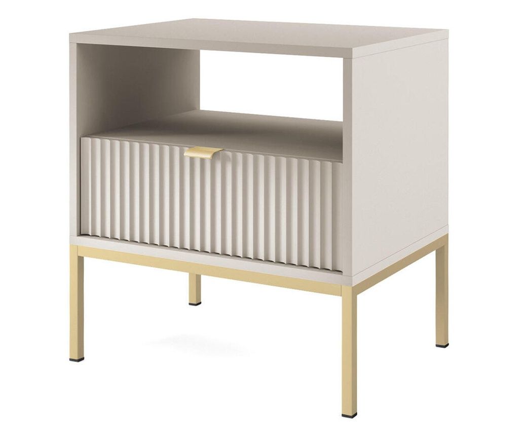 Nočna omarica Avon bež & zlata 54 cm