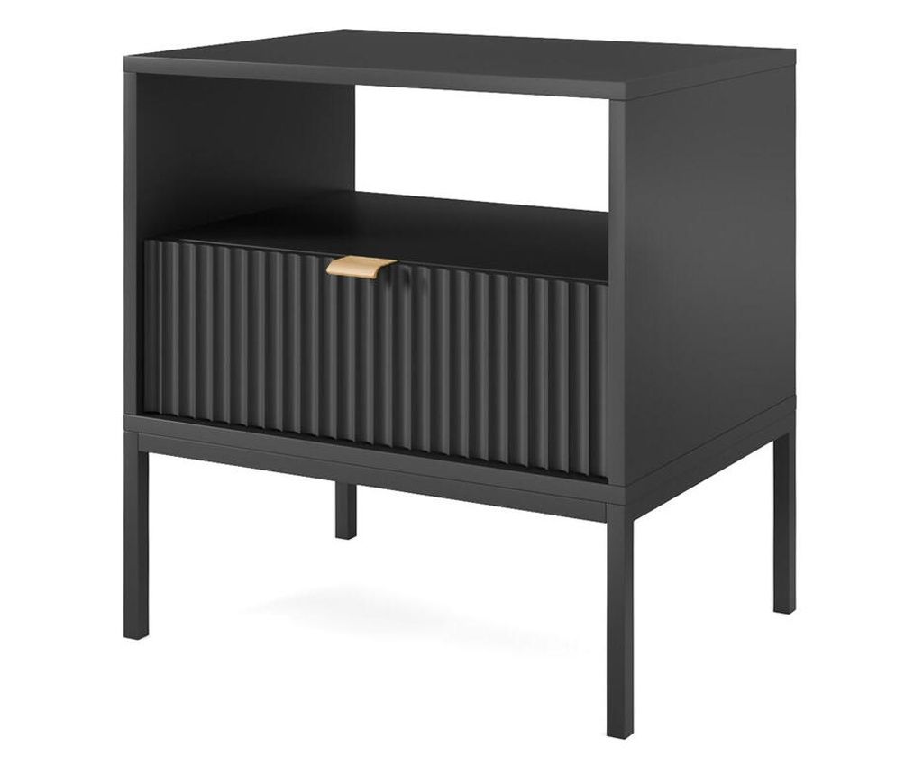 Éjjeliszekrény Avon fekete 54 cm