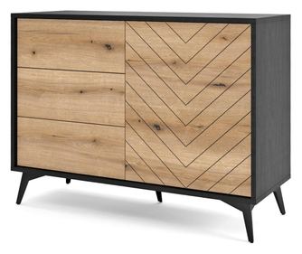 Komoda Diamond bež & črna 104 cm