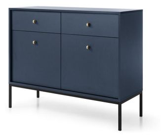 Komoda Mono mornarsko modra in črna 104 cm