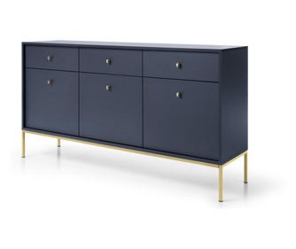 Komoda Mono mornarsko plava i zlatna 154 cm