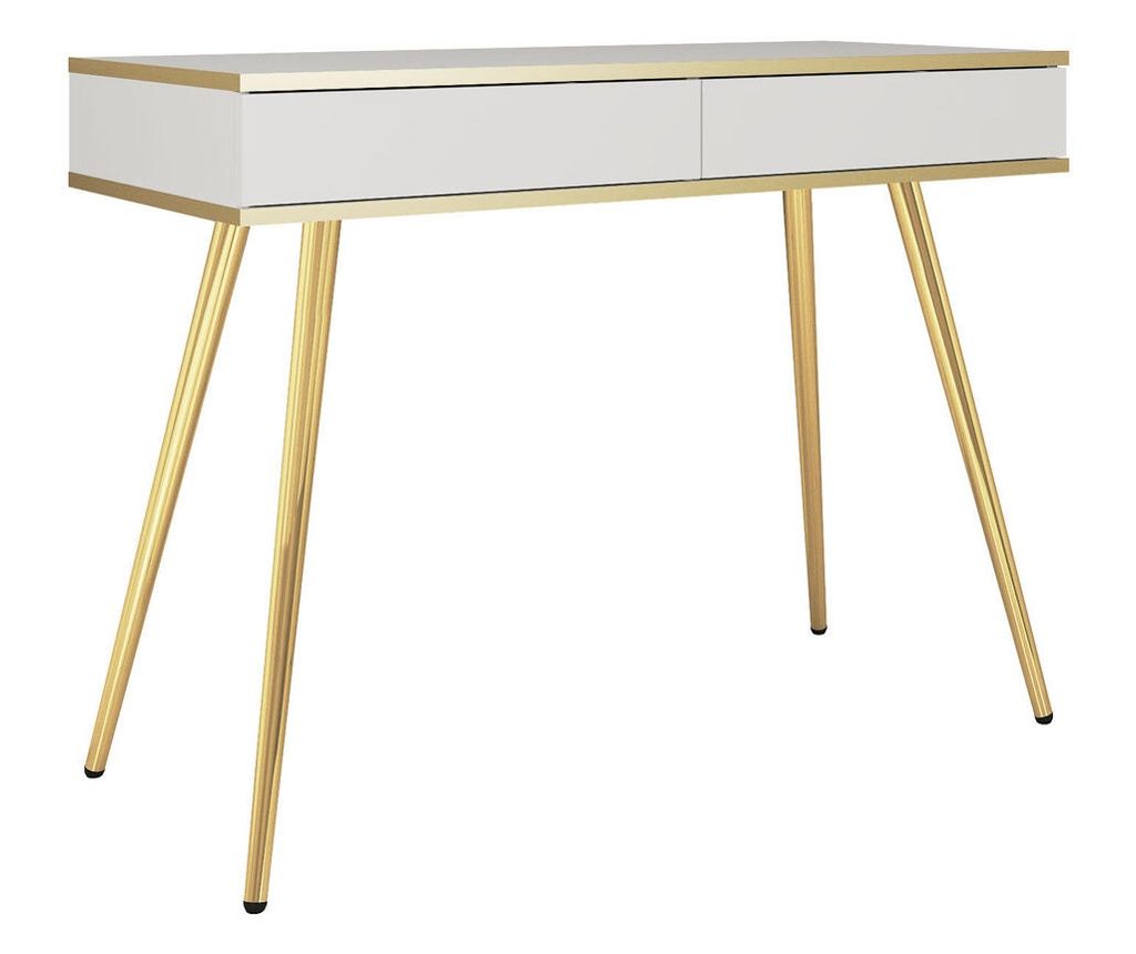 Konzolni stolić Oro bijelo-zlatni 102 cm