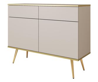 Příborník Oro béžový a zlatý 107 cm