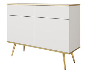 Oro fehér és arany színű tálalószekrény, 107 cm