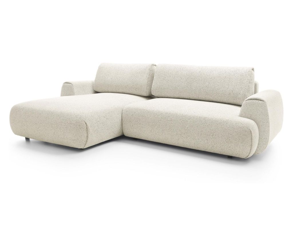 Kutna garnitura Pocket krem bijela i crna 270 cm