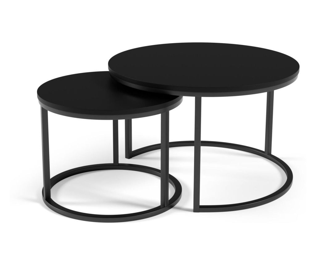 Klubska mizica Raben črna 75 cm