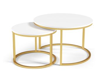 Stolić za kavu Raben Bijeli 75 cm