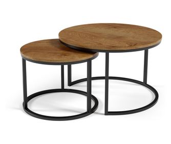 Кръгла холна маса Raben, бежова, 75 см