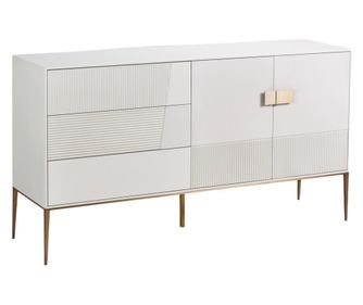 Stilig tálalószekrény, fehér, 160 cm