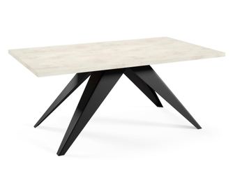 Трапезна маса Vento бяла и черна 90 см