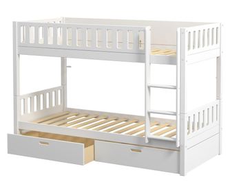 Patrová postel Viggo bílá 90x200 cm