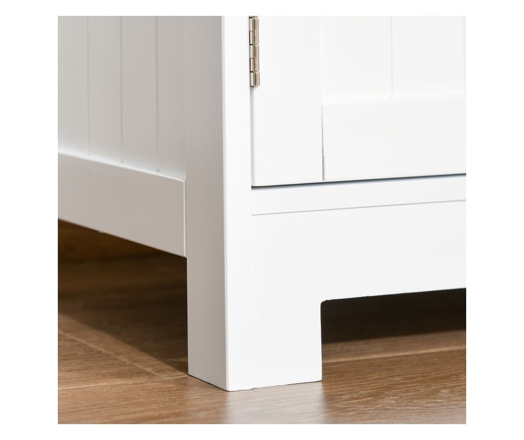 Fürdőszobaszekrény 2 ajtós üvegajtókkal, helytakarékos, állítható polccal - 9