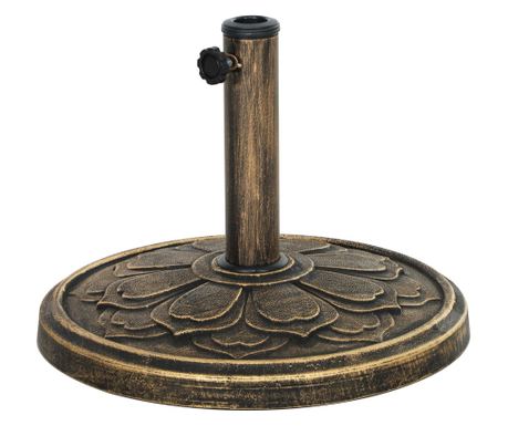 Kerek esernyőtartó 34, 38, 48 mm-es rúdhoz, Φ46x33 cm, bronz